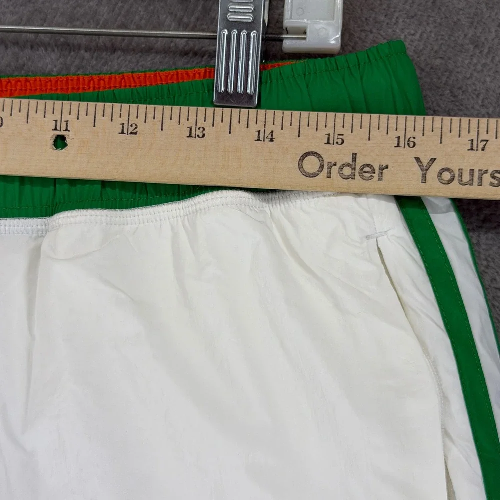 Adidas Shorts Mens L BS2821 White Green Helas Skateboarding Striped GOOD